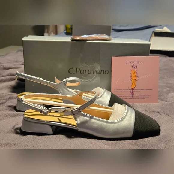 C. Paravano Women's Slingback Flats #647, 648, 649 - Picture 2 of 12